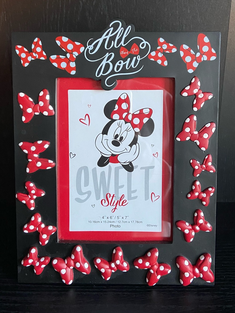 Disney Parks Minnie Mouse All About The Bow Picture Frame